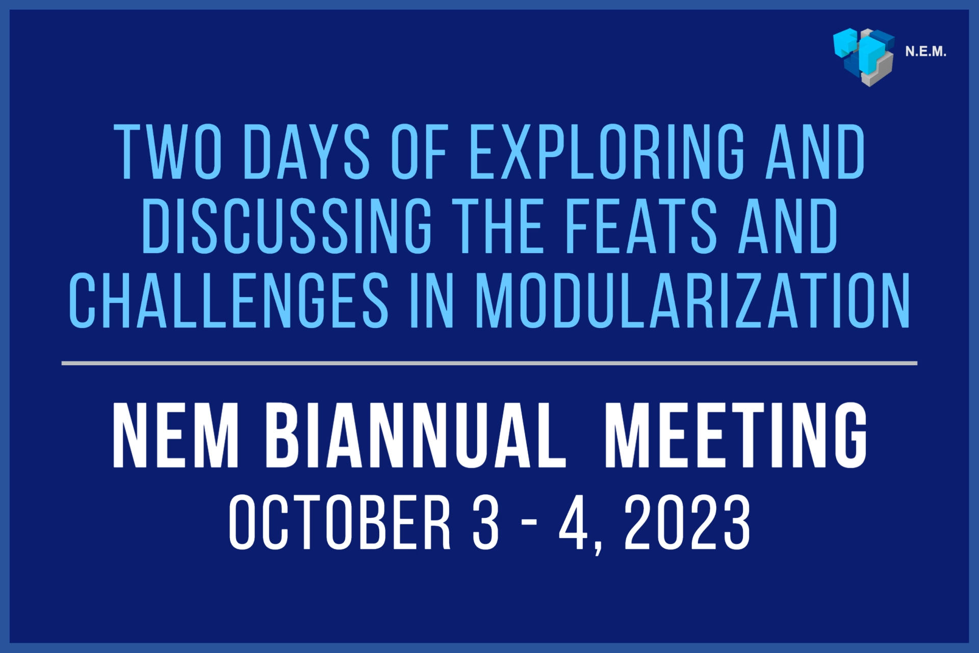 news-nem-biannual-meeting-on-october-3-4